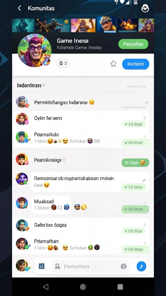 Fitur komunitas yang mendukung interaksi antar pemain.