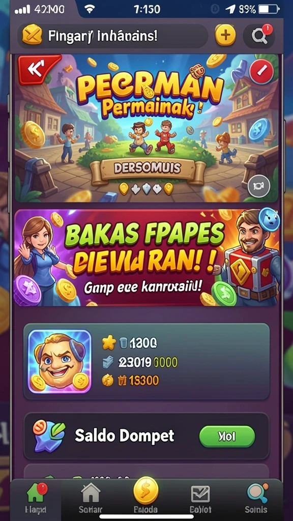 Tampilan antarmuka yang colorful dan menarik.