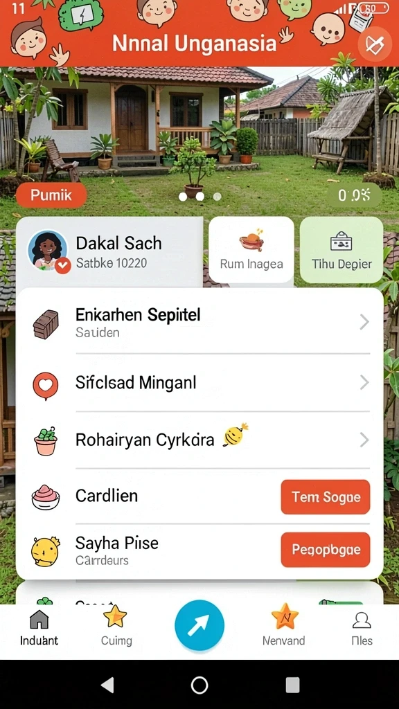 Tampilan menu utama yang menarik dan intuitif.