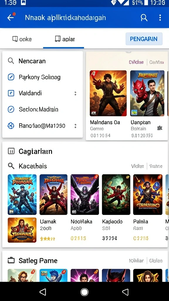 Pemandangan kota fantasi yang menakjubkan.