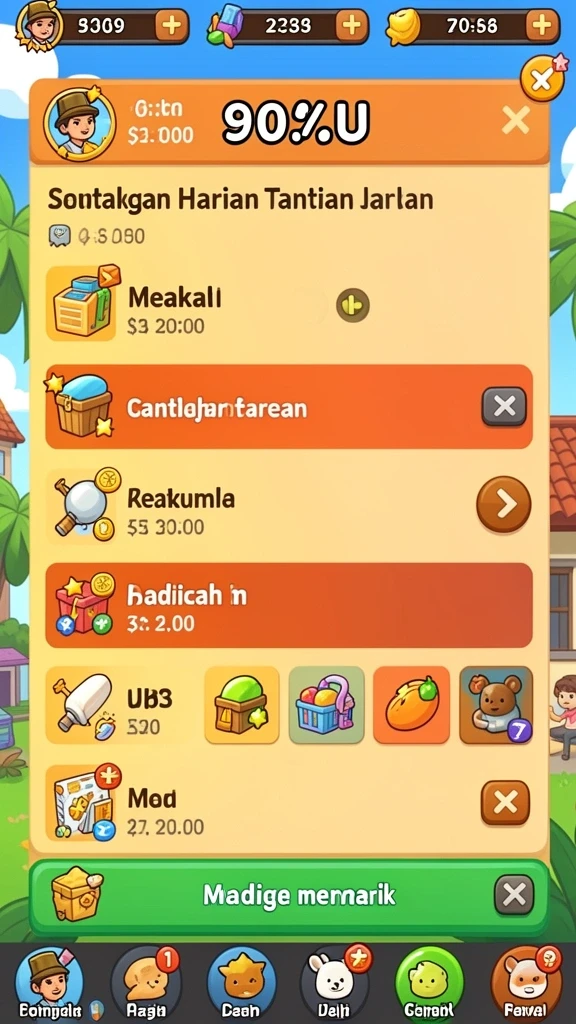 Fitur leaderboard yang memungkinkan Anda bersaing dengan pemain lain.