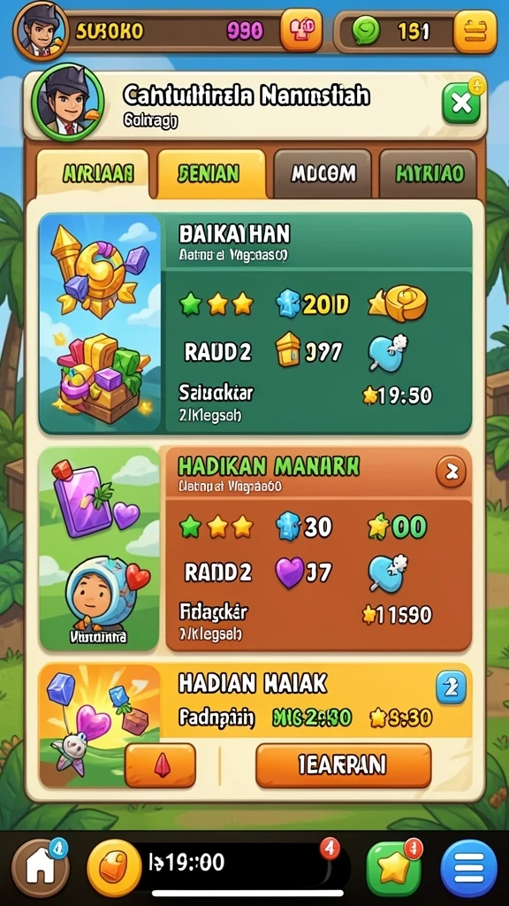 Fitur bonus yang menggiurkan untuk setiap permainan.