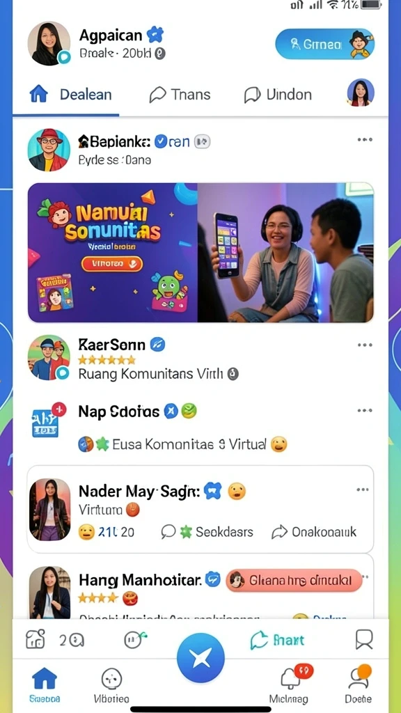 Tampilan utama yang menarik dan mudah digunakan.