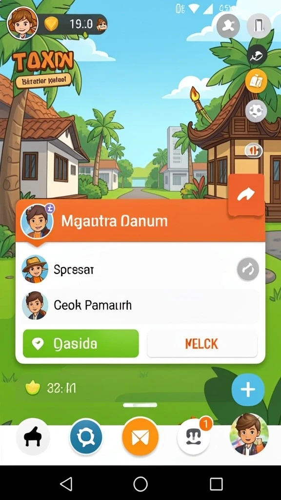 Screenshot menunjukkan fitur live chat untuk interaksi pengguna.