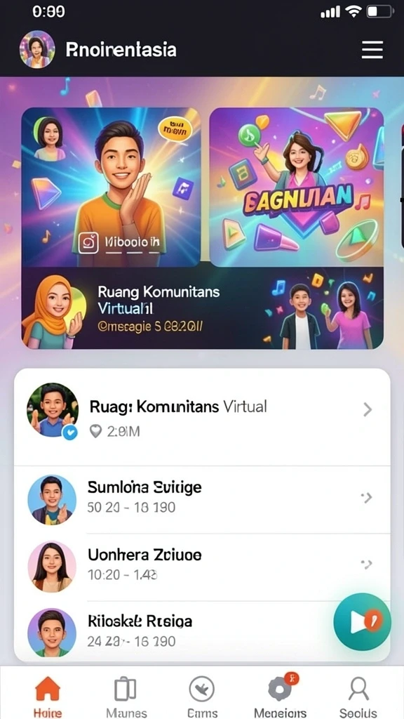 Tampilan antarmuka yang menarik dan modern.