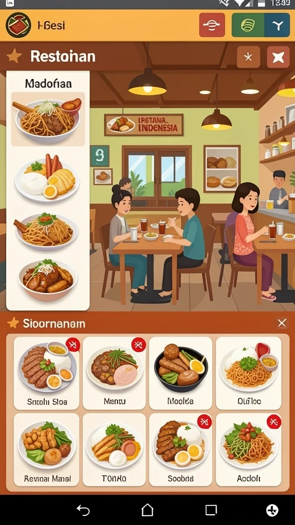 Grafis yang menawan dan penuh warna.