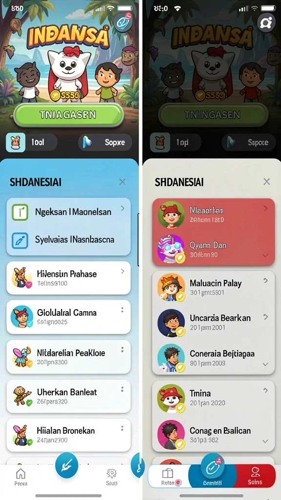 Screenshot menunjukkan antarmuka utama QQ222 yang menarik.