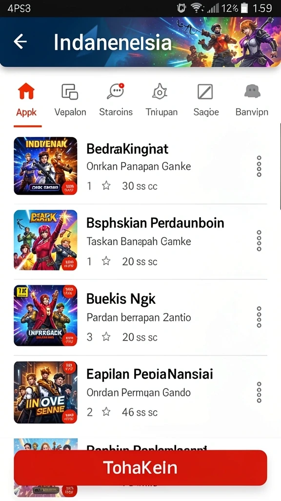 Tampilan awal permainan yang menarik dan memikat.
