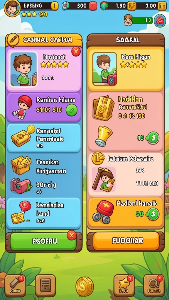 Berbagai item menarik untuk dikumpulkan.