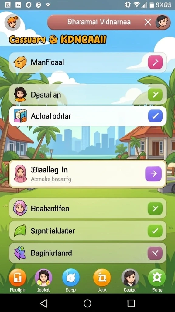 Karakter-karakter unik dan menarik.
