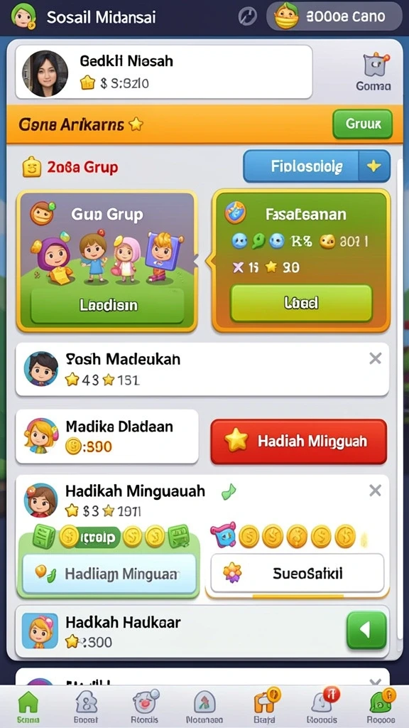 Level yang penuh dengan rintangan menantang.