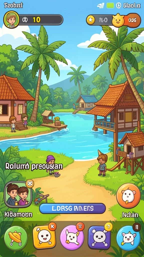 Fitur interaksi sosial dengan pemain lain.