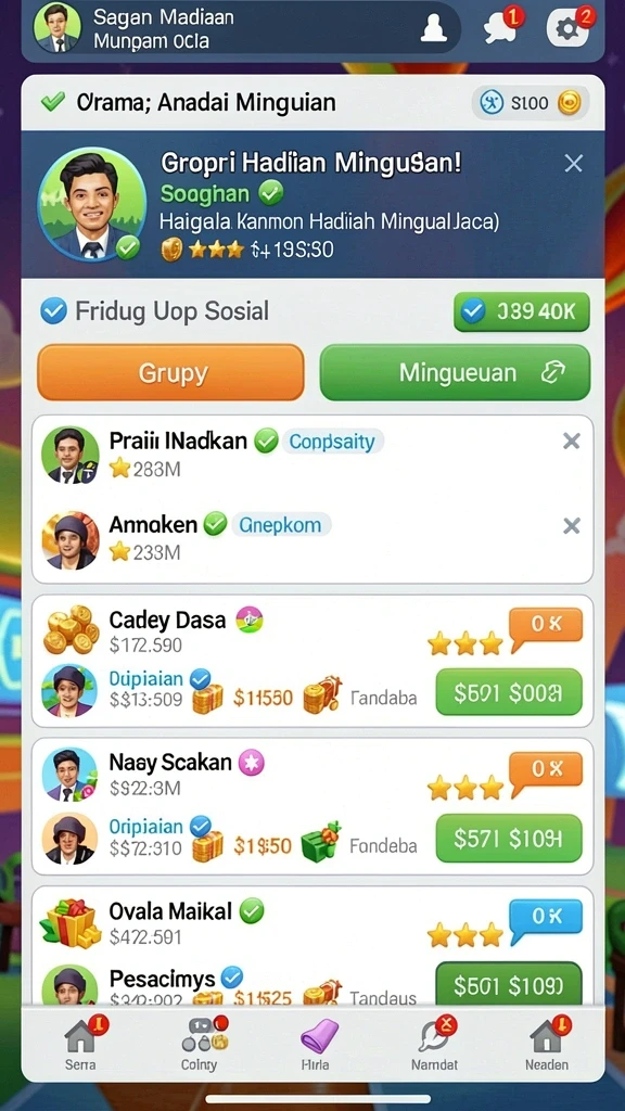 Karakter unik dengan kemampuan yang berbeda-beda.